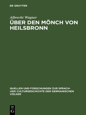 cover image of Über den Mönch von Heilsbronn